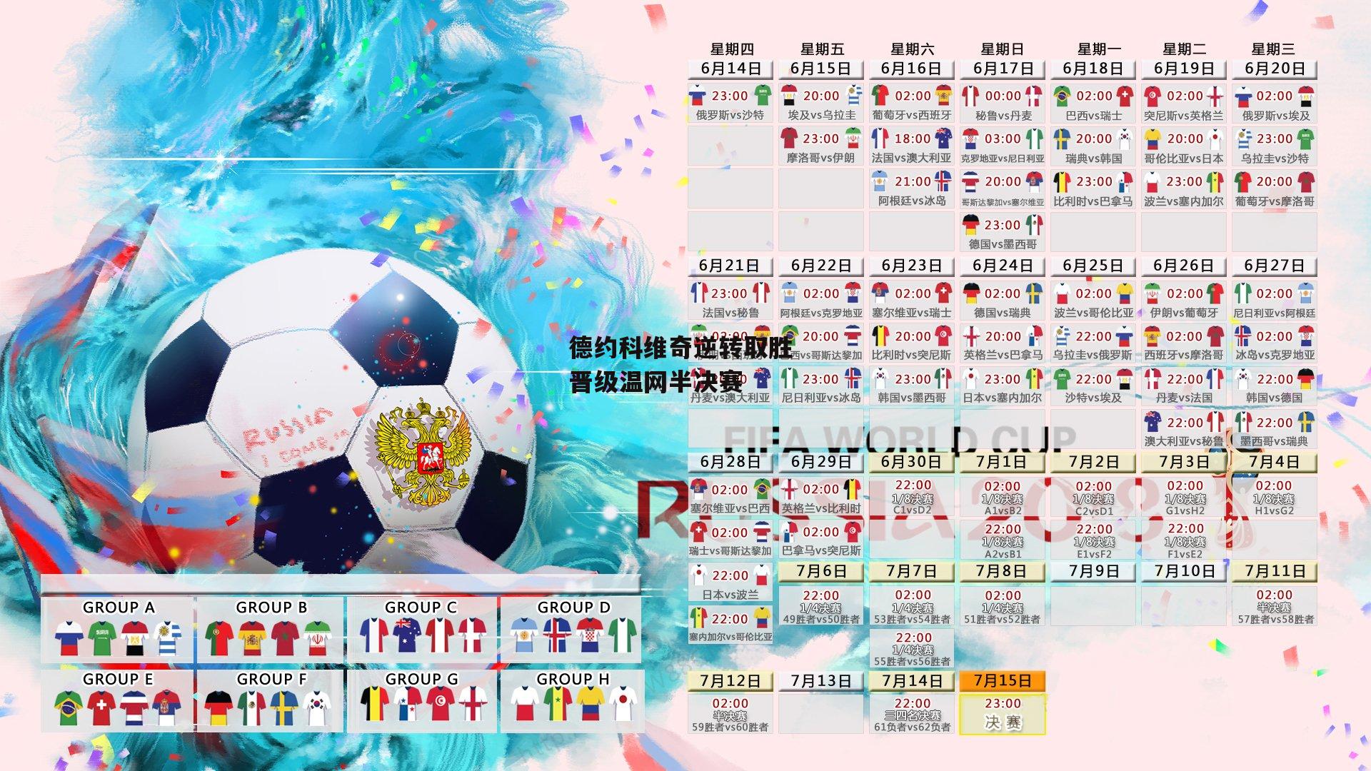 德约科维奇逆转取胜 晋级温网半决赛